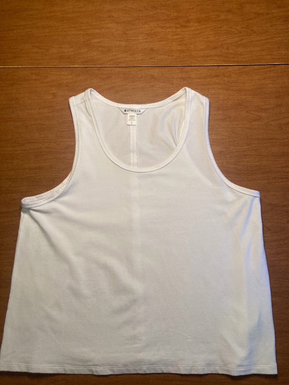 Athleta White 90% Supima Cotton Tank Top Size Large